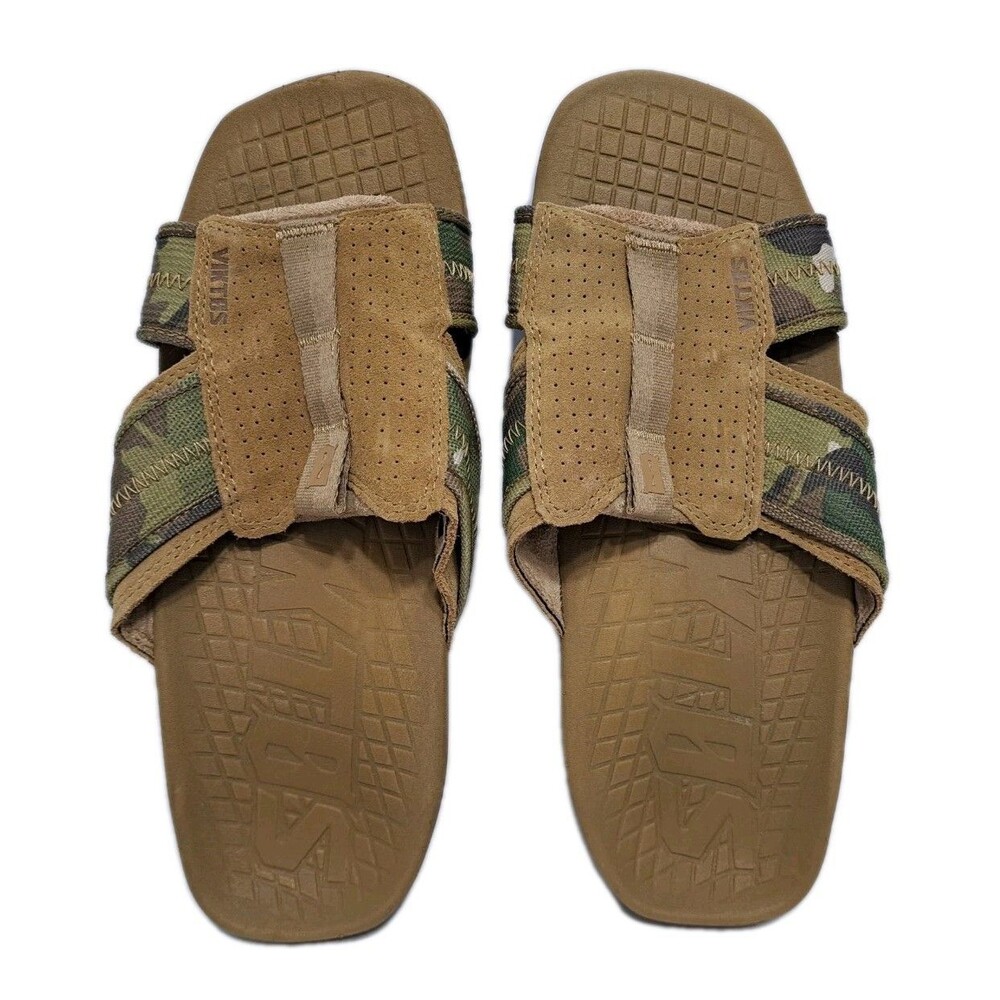 VIKTOS Men's Ruck Recovery MC Slide Sandals Camo Brown Army Tactical Beach - Picture 7 of 8